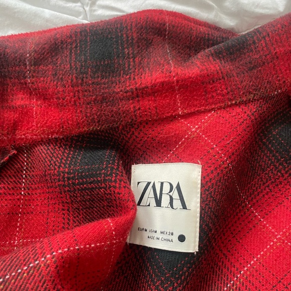 Zara oversized black & red flannels shacket - Picture 4 of 4